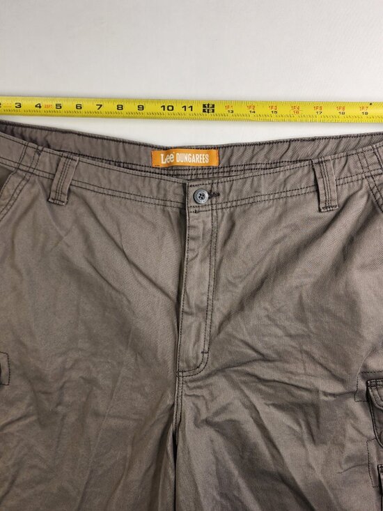 Lee Dungarees Mens 46 Shorts Gray 8 Pocket Cargo Outdoor Military Comfort Retro - Picture 10 of 13